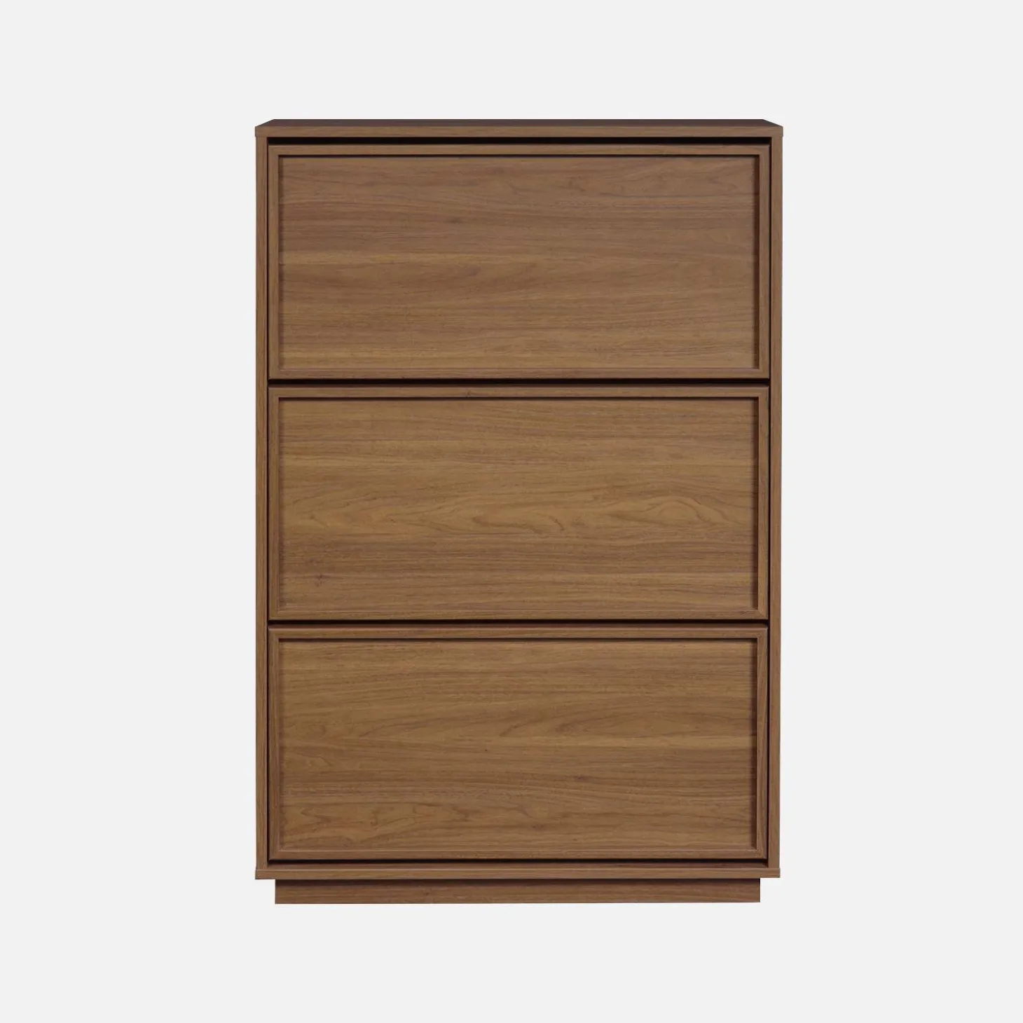 Sapateira decorativa em madeira com 3 portas basculantes