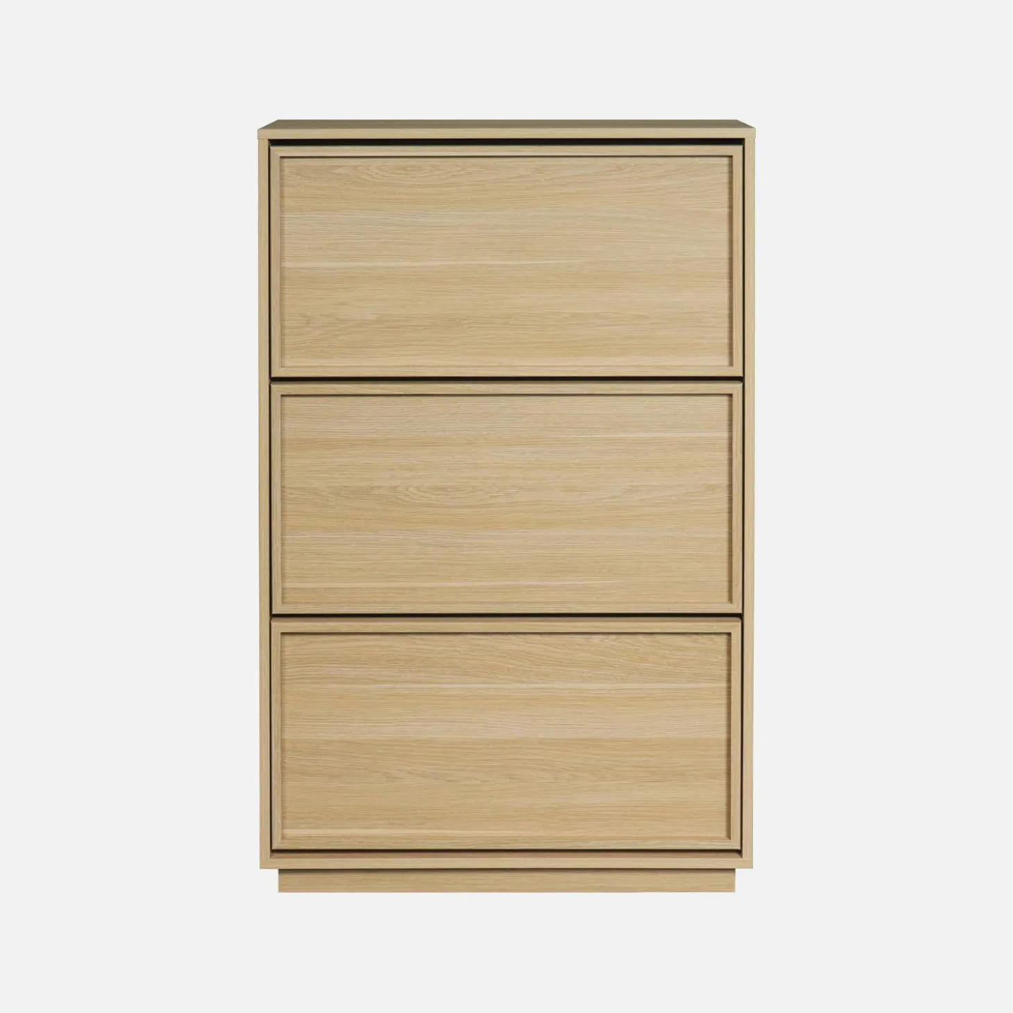 Sapateira decorativa em madeira com 3 portas basculantes