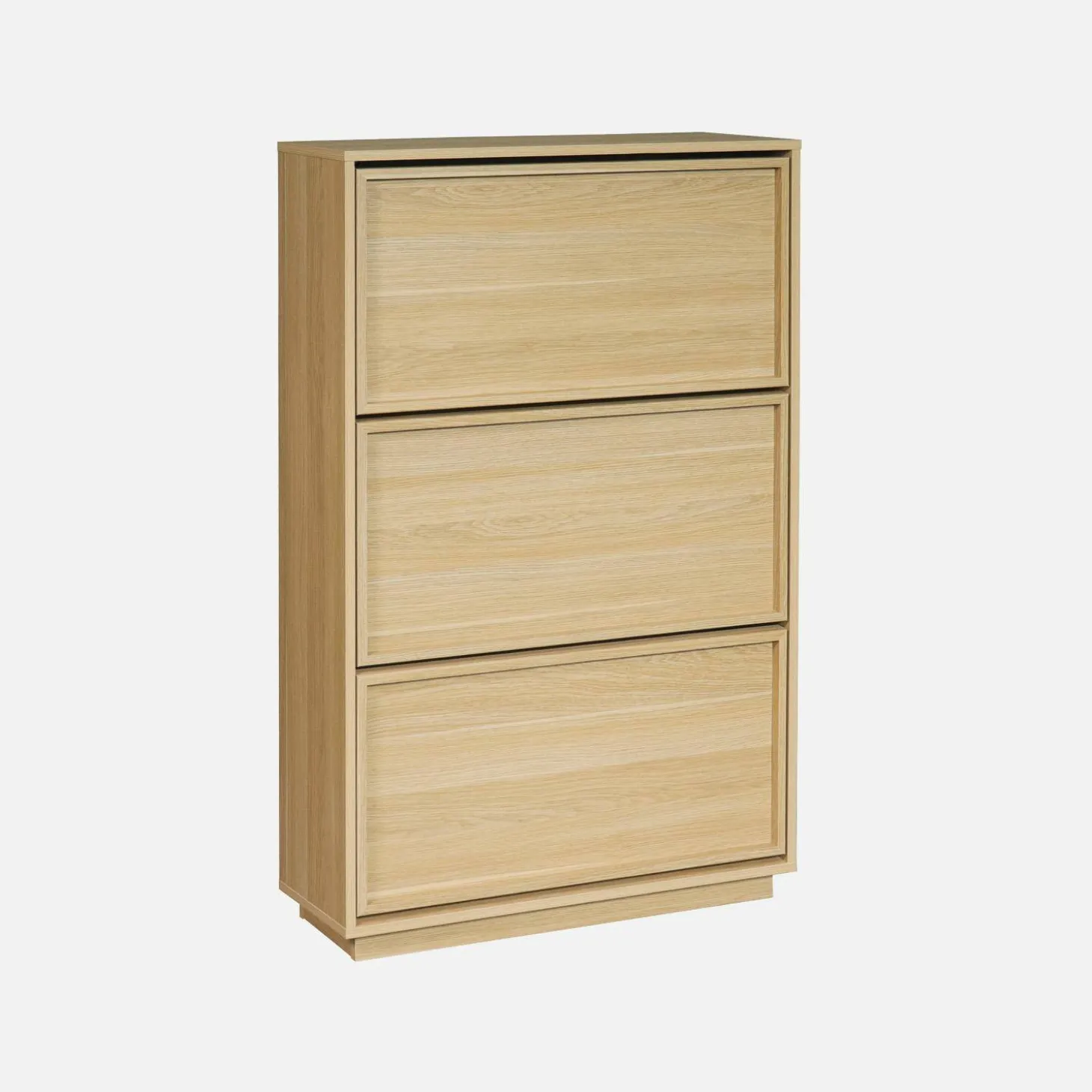 Sapateira decorativa em madeira com 3 portas basculantes