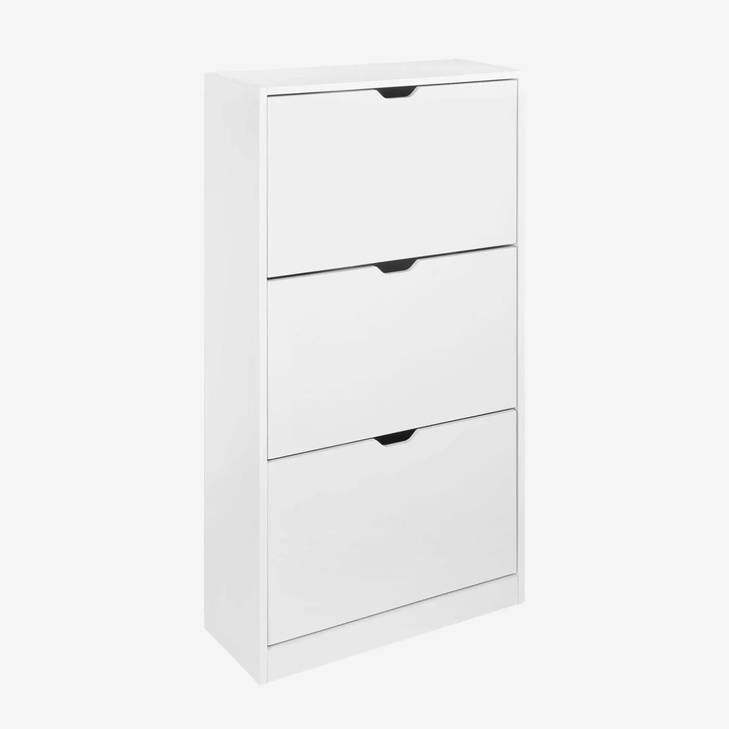 Sapateira decorativa em madeira com 3 gavetas