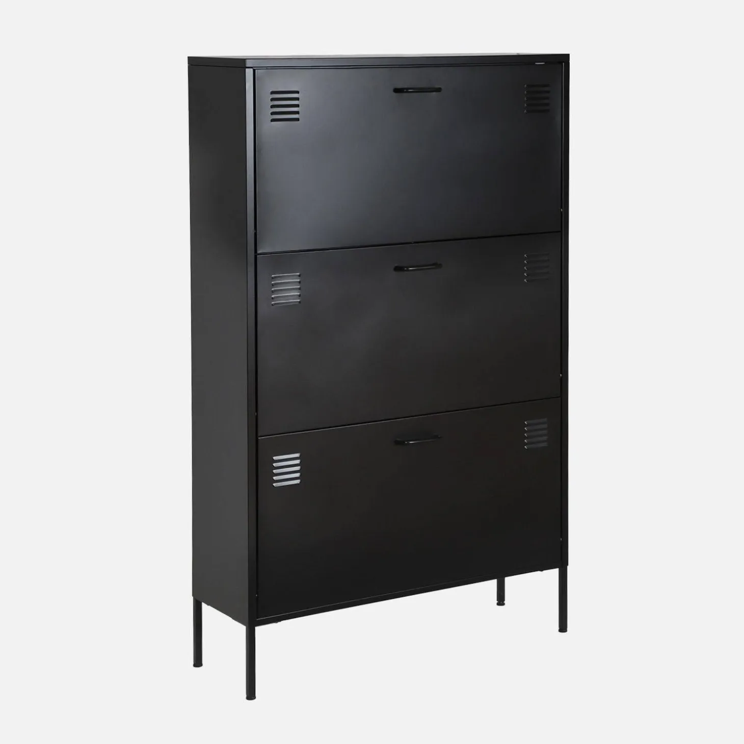Sapateira industrial de metal com 3 gavetas