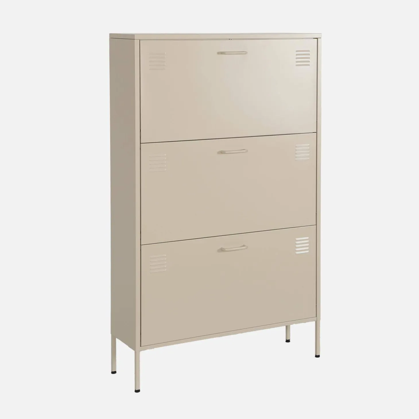 Sapateira industrial de metal com 3 gavetas