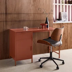Secretaria em aço laminado, 1 gaveta