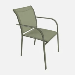 Set de 2 cadeiras de jardim em alumínio e textileno