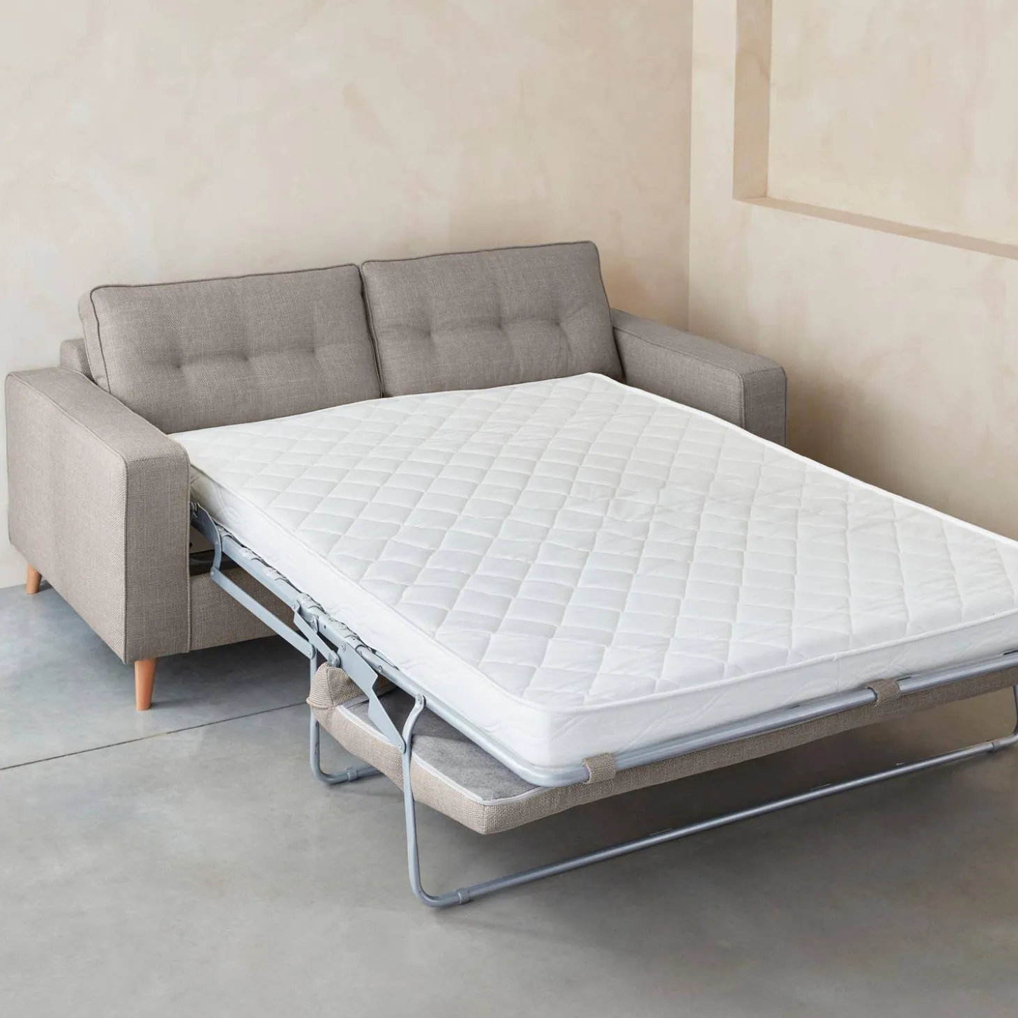 Sofá-cama com colchão, 3 lugares