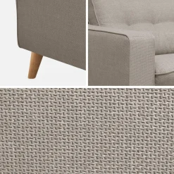 Sofá-cama com colchão, 3 lugares