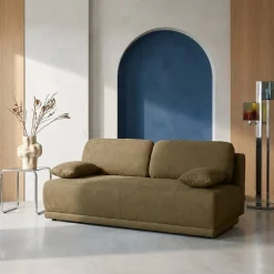 Sofá-cama conversível chenille, 3 lugares