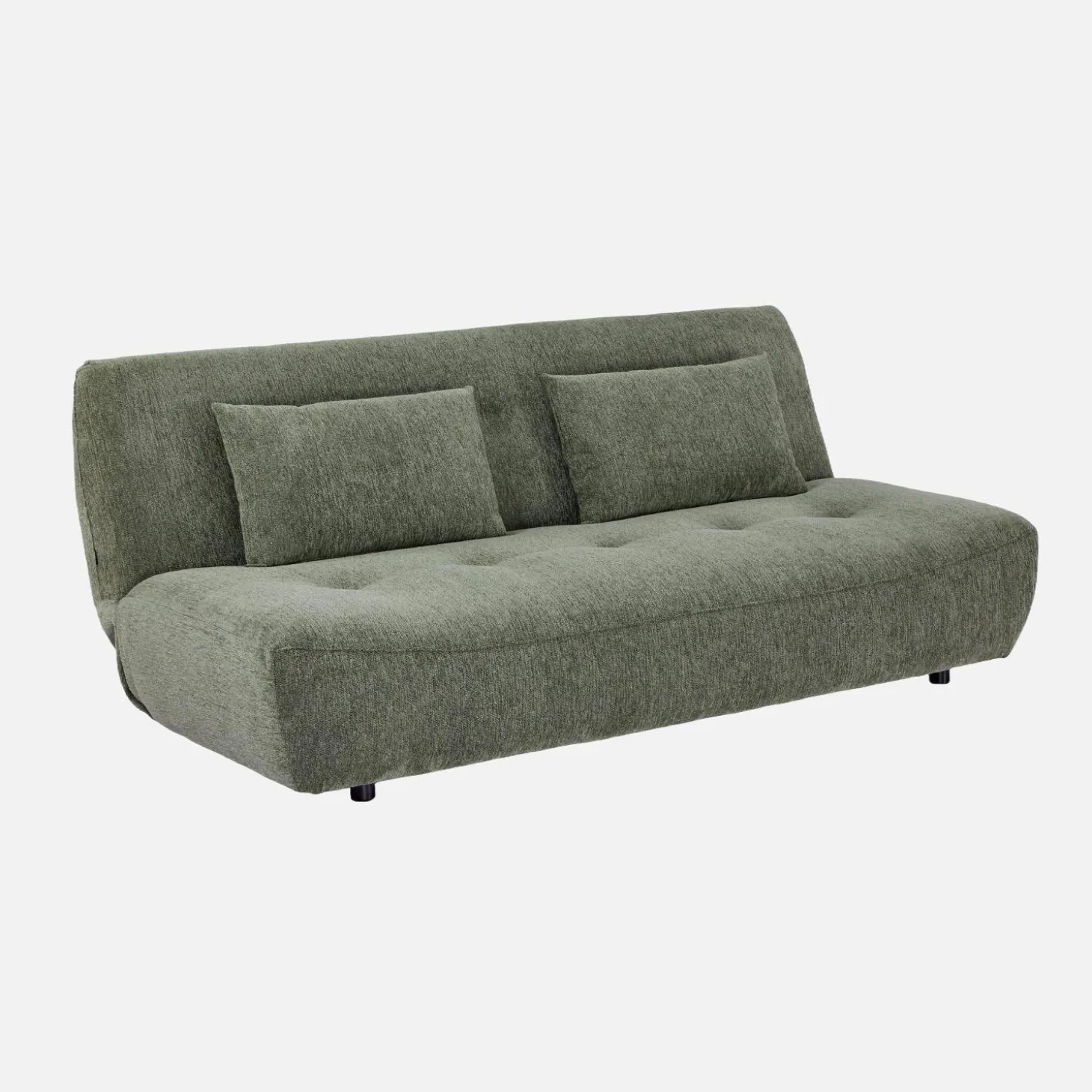 Sofá-cama conversível em tecido chenille, 3 lugares