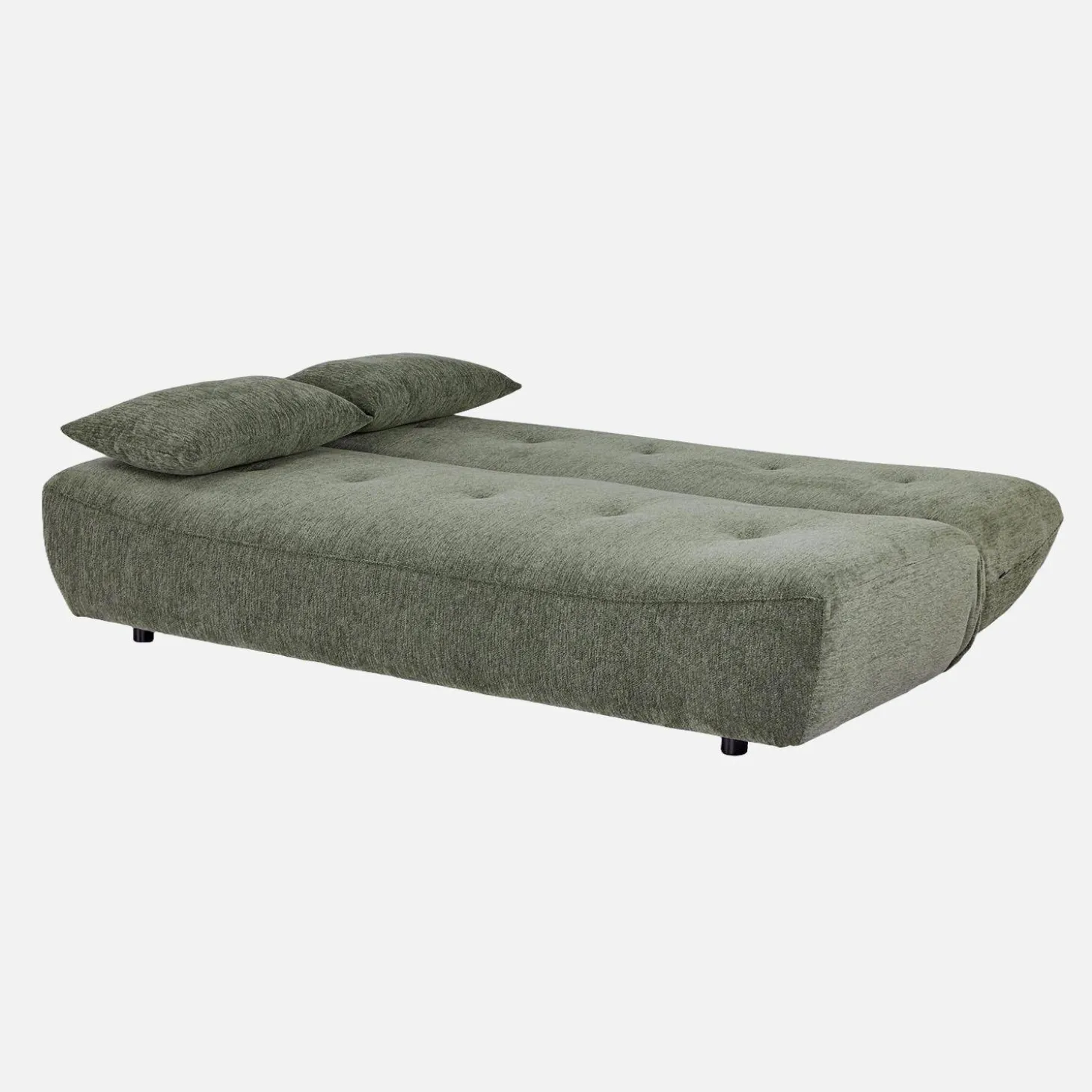 Sofá-cama conversível em tecido chenille, 3 lugares