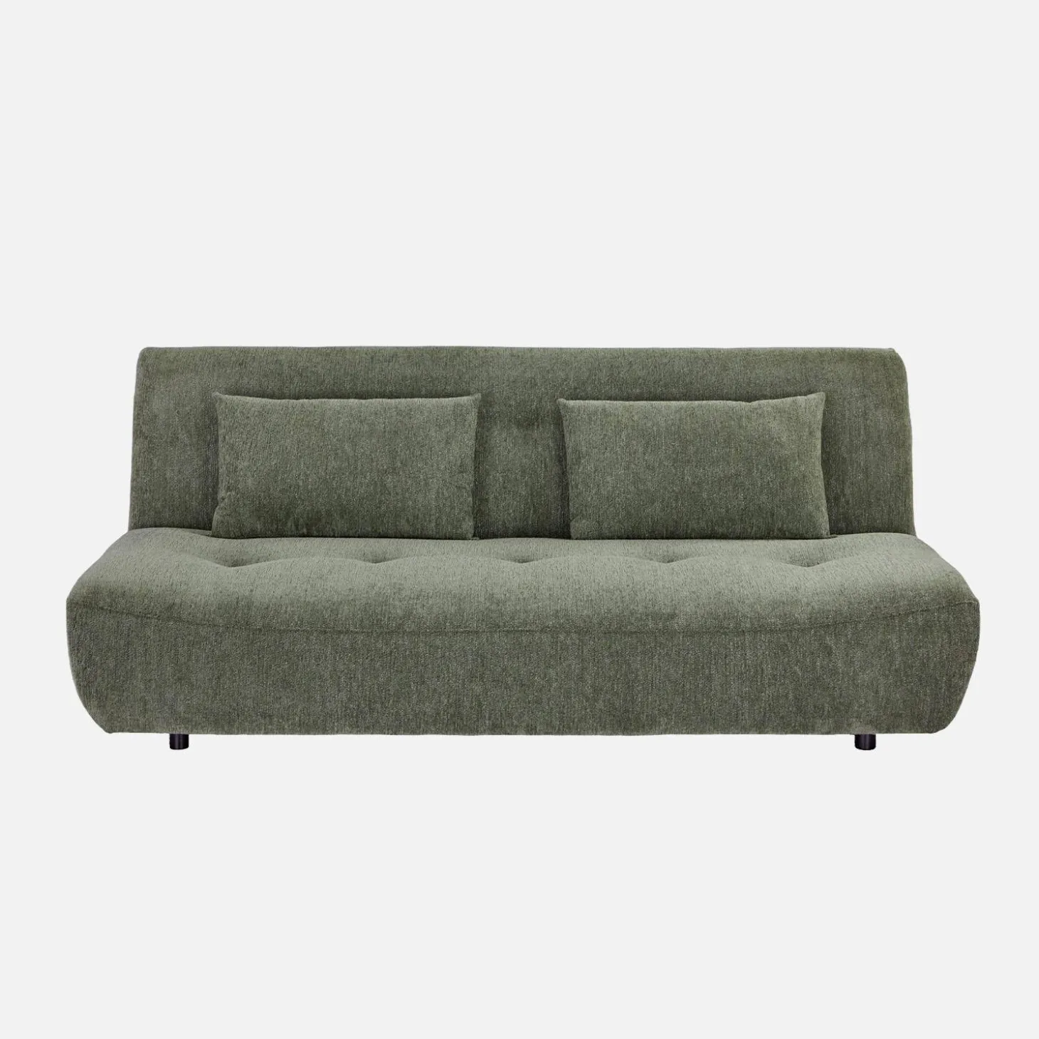 Sofá-cama conversível em tecido chenille, 3 lugares