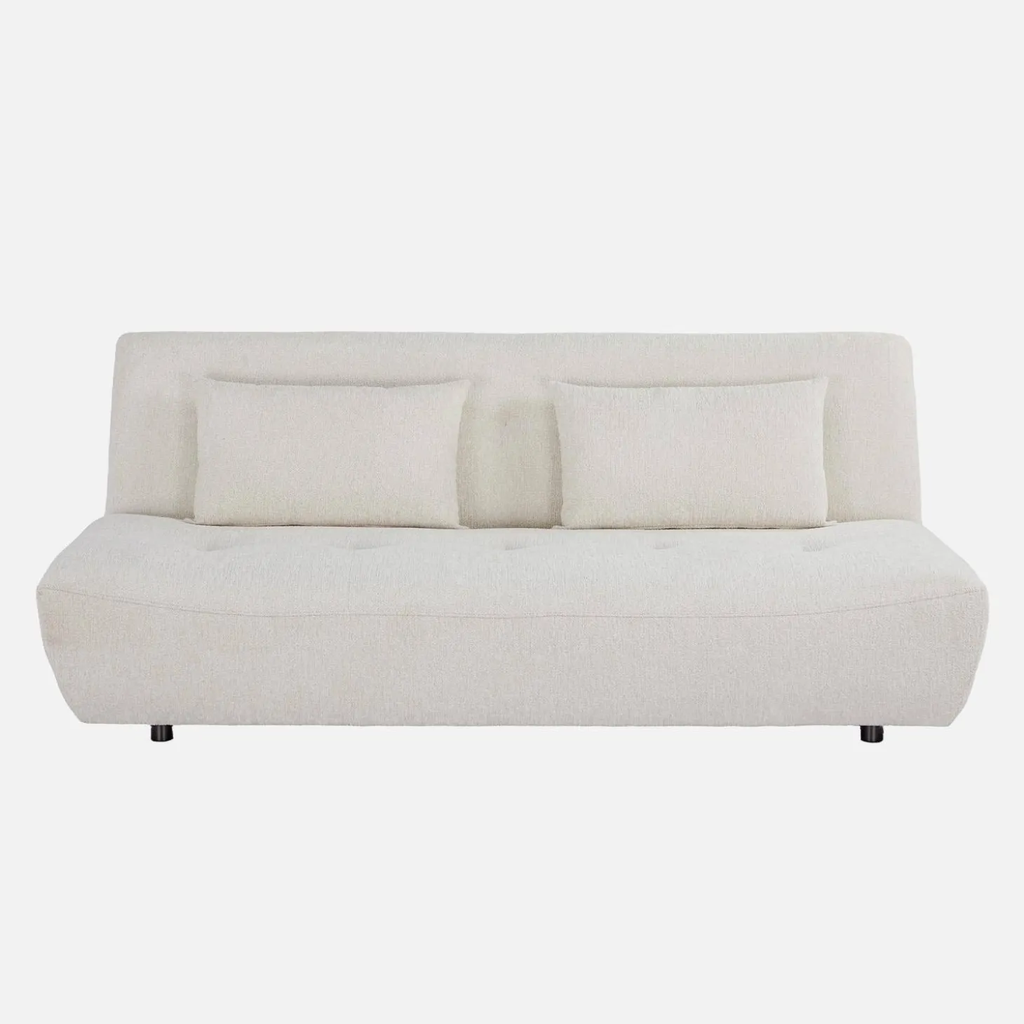 Sofá-cama conversível em tecido chenille, 3 lugares