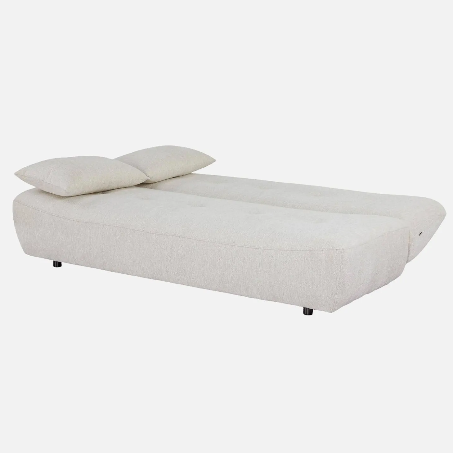 Sofá-cama conversível em tecido chenille, 3 lugares