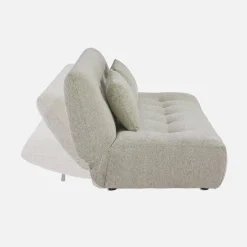 Sofá-cama conversível em tecido chenille, 3 lugares