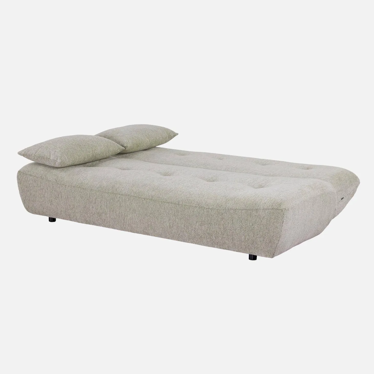 Sofá-cama conversível em tecido chenille, 3 lugares