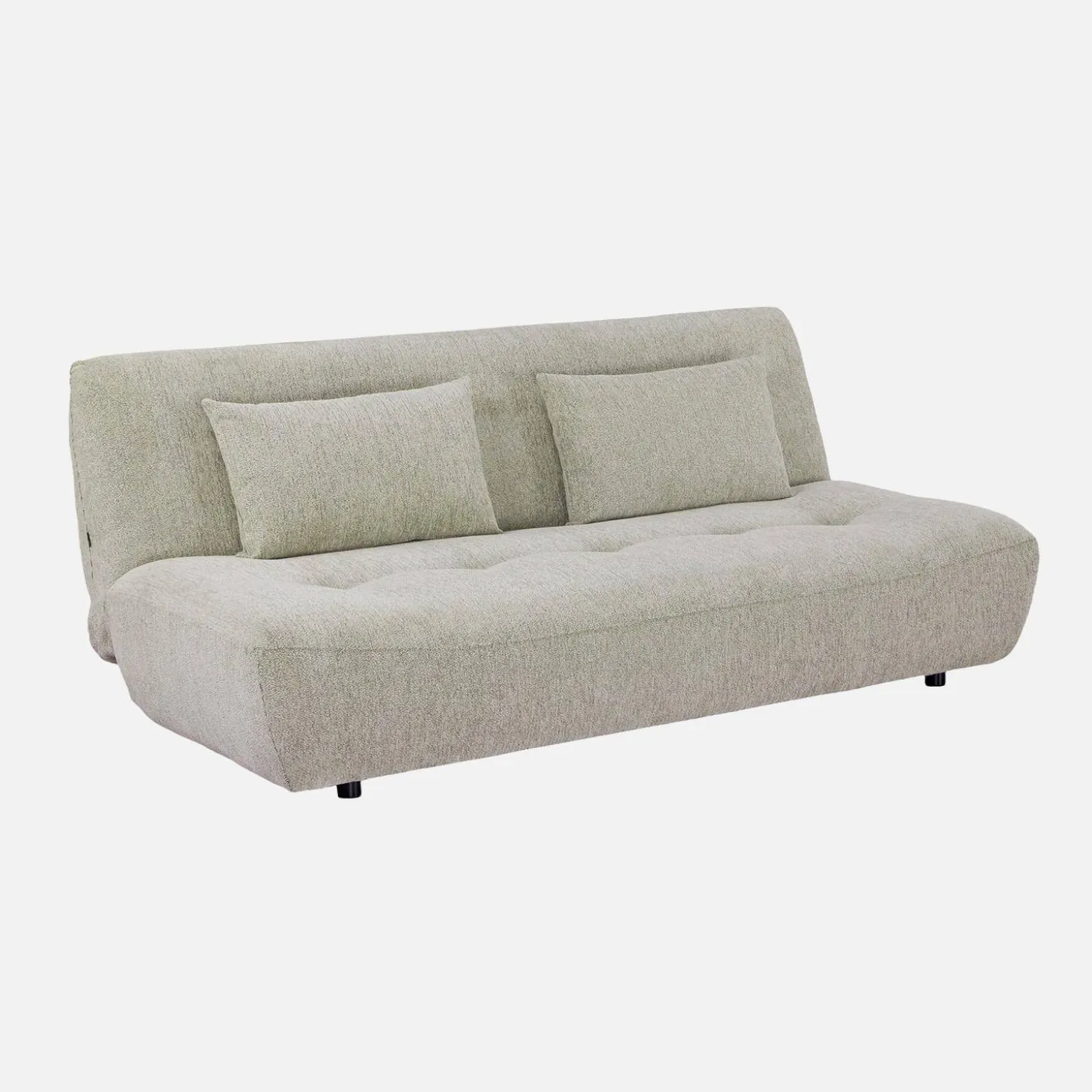 Sofá-cama conversível em tecido chenille, 3 lugares