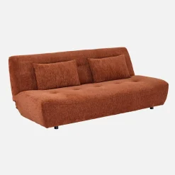 Sofá-cama conversível em tecido chenille, 3 lugares