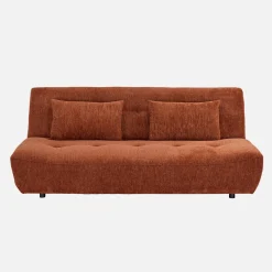 Sofá-cama conversível em tecido chenille, 3 lugares