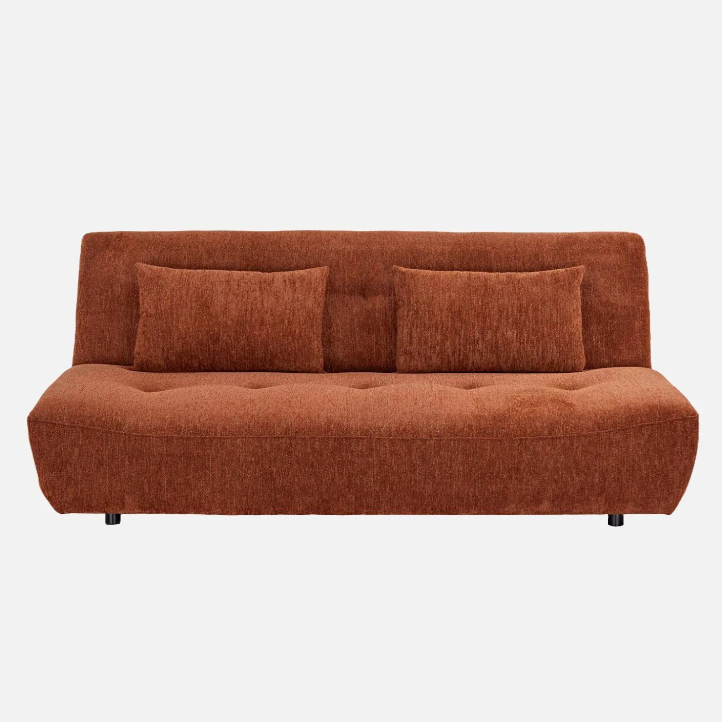 Sofá-cama conversível em tecido chenille, 3 lugares