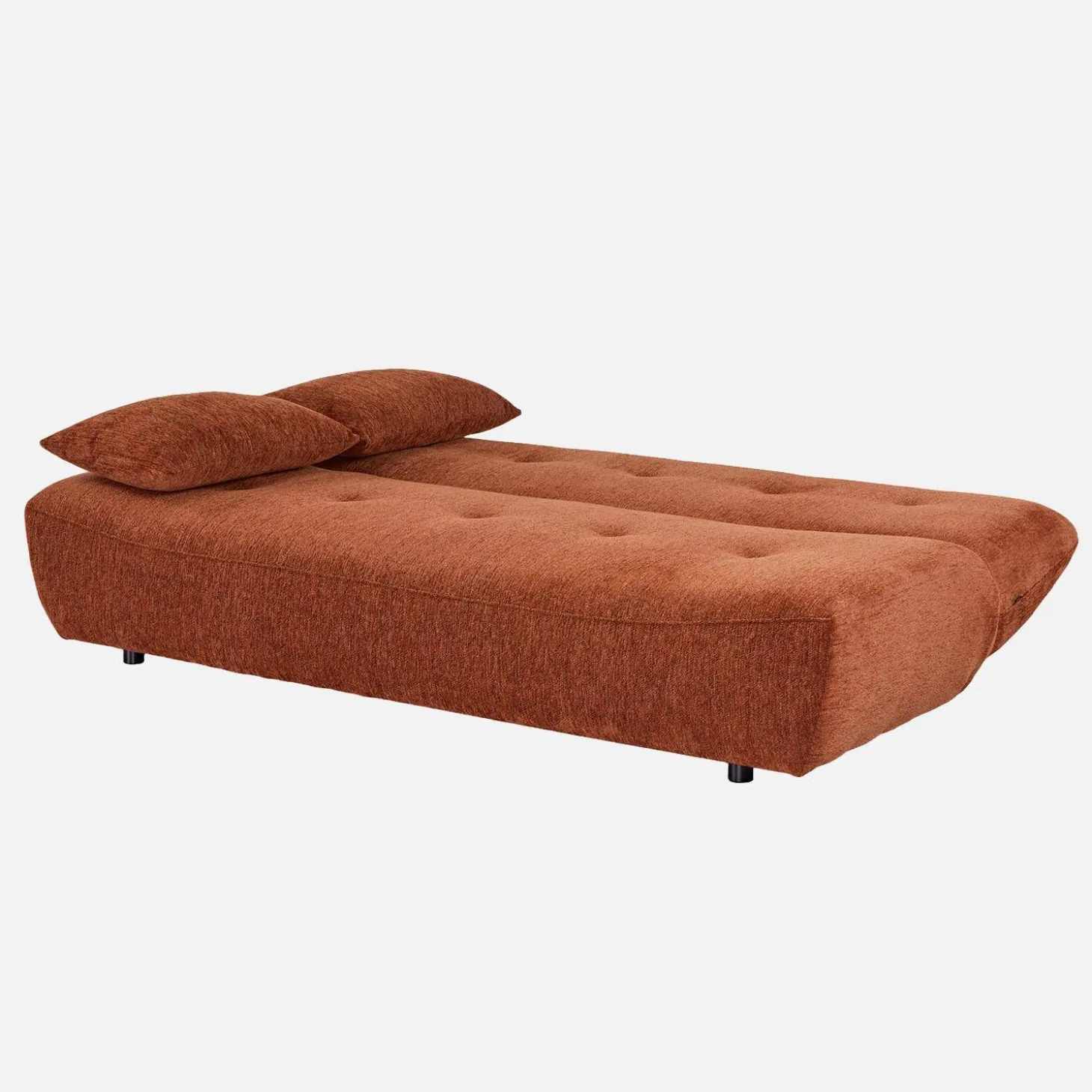 Sofá-cama conversível em tecido chenille, 3 lugares