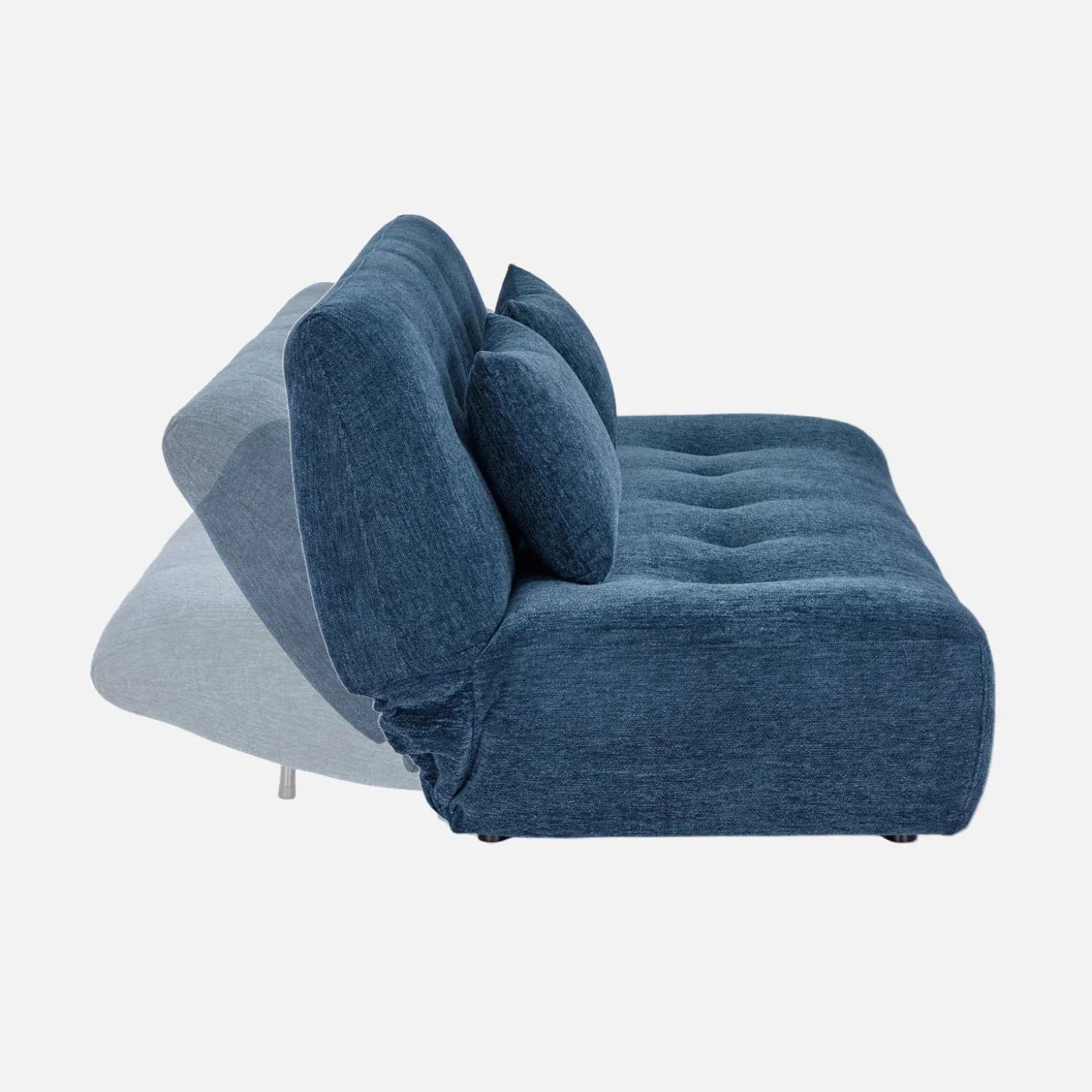 Sofá-cama conversível em tecido chenille, 3 lugares