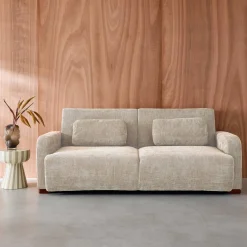Sofá-cama conversível em tecido, 3 lugares