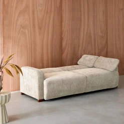 Sofá-cama conversível em tecido, 3 lugares