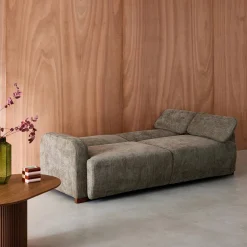 Sofá-cama conversível em tecido, 3 lugares