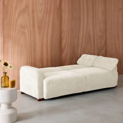 Sofá-cama conversível em tecido, 3 lugares