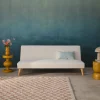 Sofá-cama conversível em tecido bouclé, 3 lugares