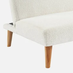 Sofá-cama conversível em tecido bouclé, 3 lugares