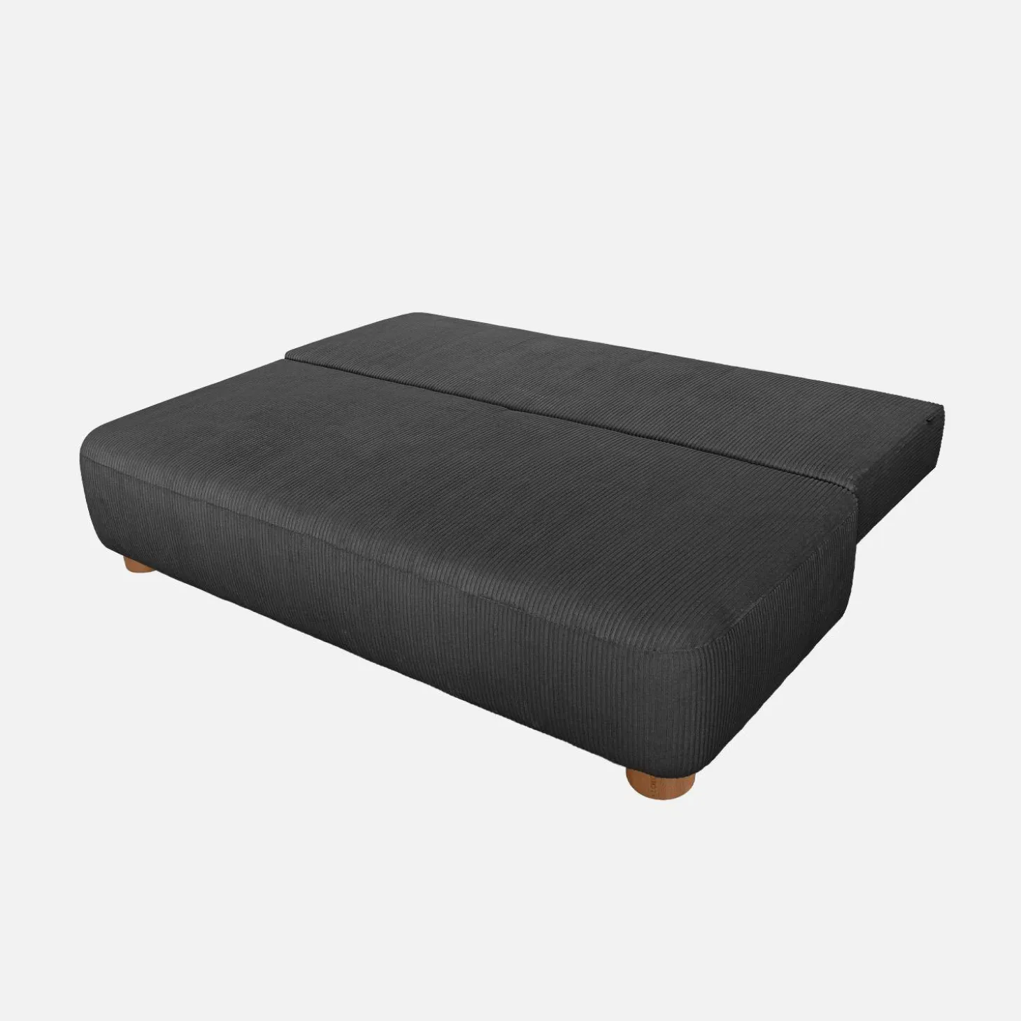 Sofá-cama conversível em veludo canelado, 3 lugares