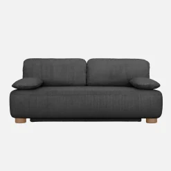Sofá-cama conversível em veludo canelado, 3 lugares