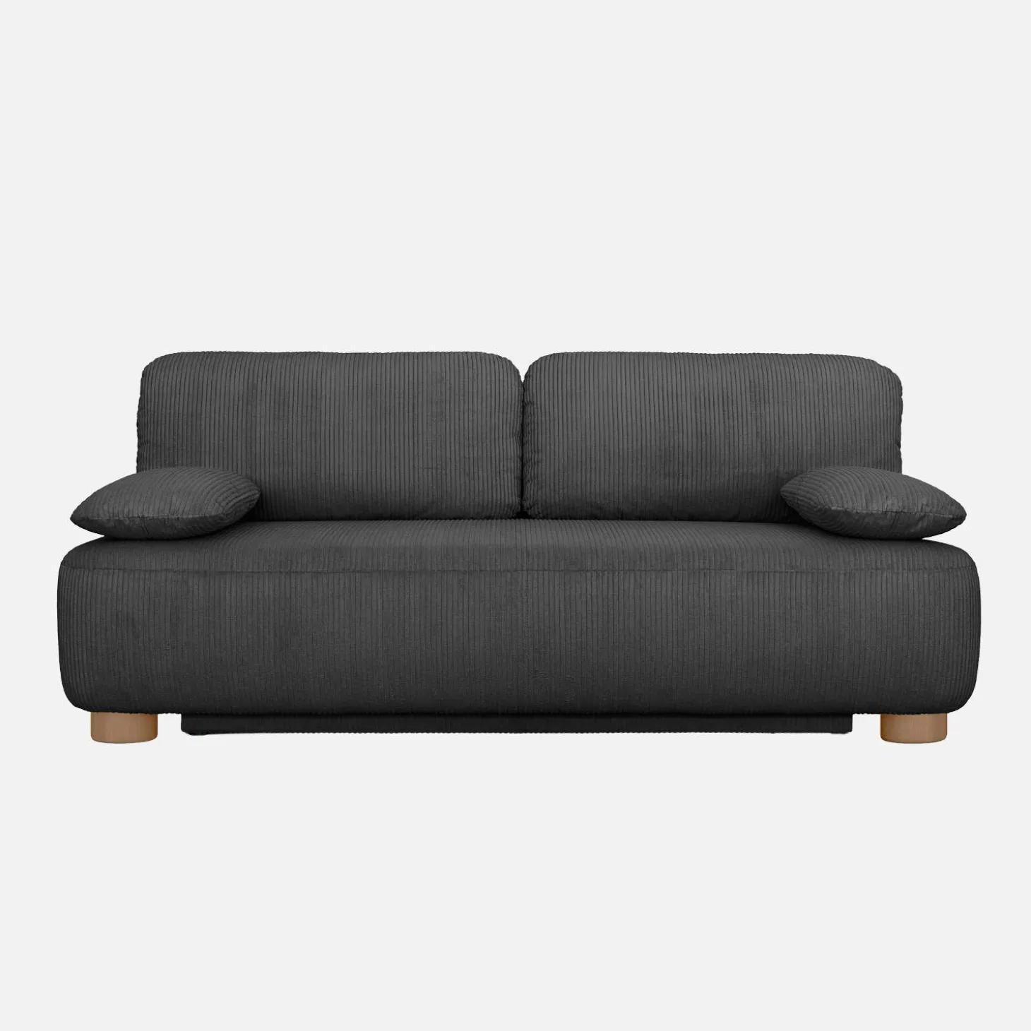 Sofá-cama conversível em veludo canelado, 3 lugares