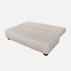 Sofá-cama conversível em veludo canelado, 3 lugares