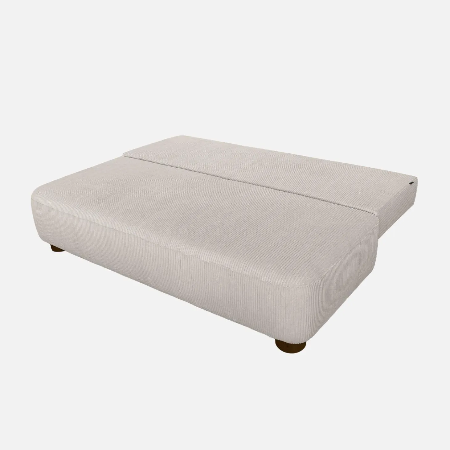 Sofá-cama conversível em veludo canelado, 3 lugares