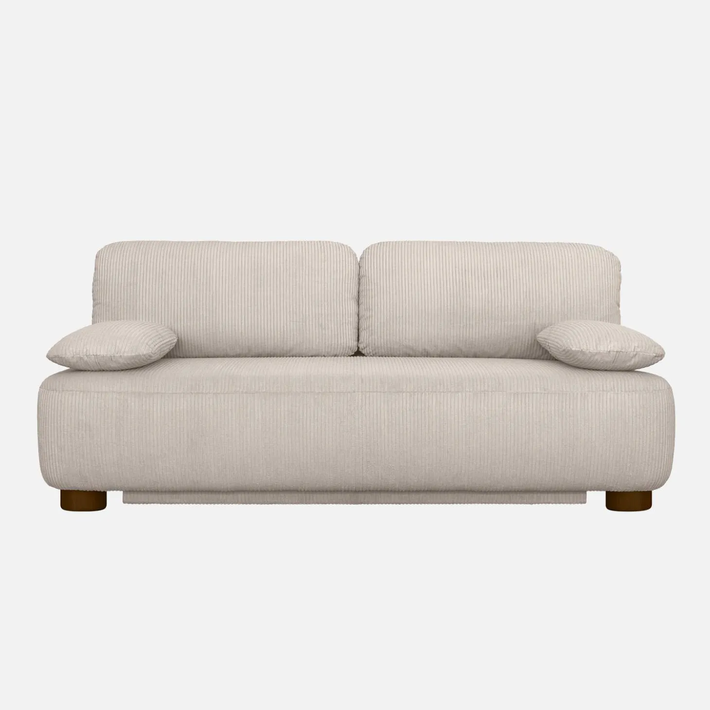 Sofá-cama conversível em veludo canelado, 3 lugares