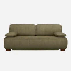 Sofá-cama conversível em veludo canelado, 3 lugares