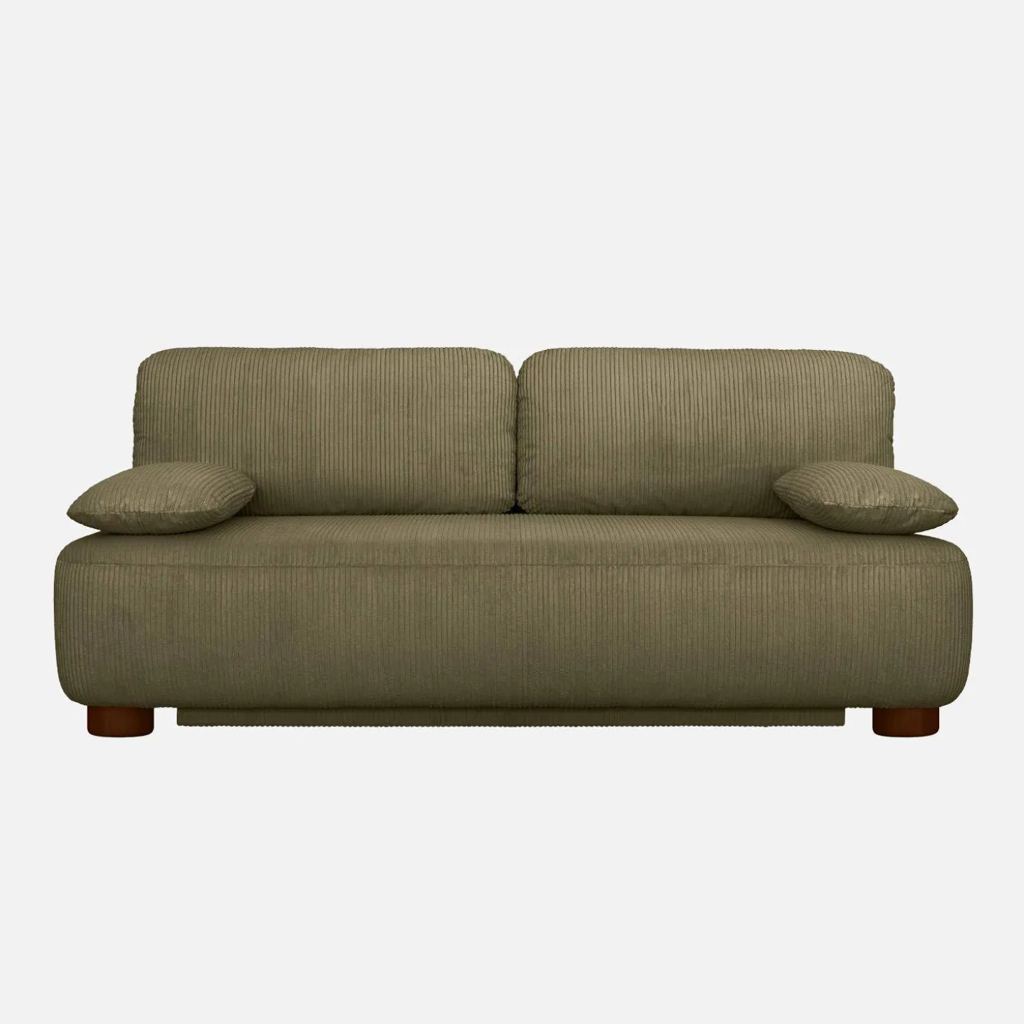 Sofá-cama conversível em veludo canelado, 3 lugares
