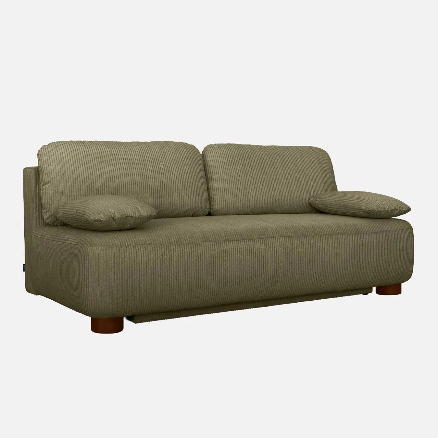Sofá-cama conversível em veludo canelado, 3 lugares