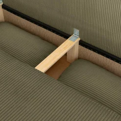 Sofá-cama conversível em veludo canelado, 3 lugares