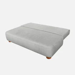 Sofá-cama conversível em veludo canelado, 3 lugares