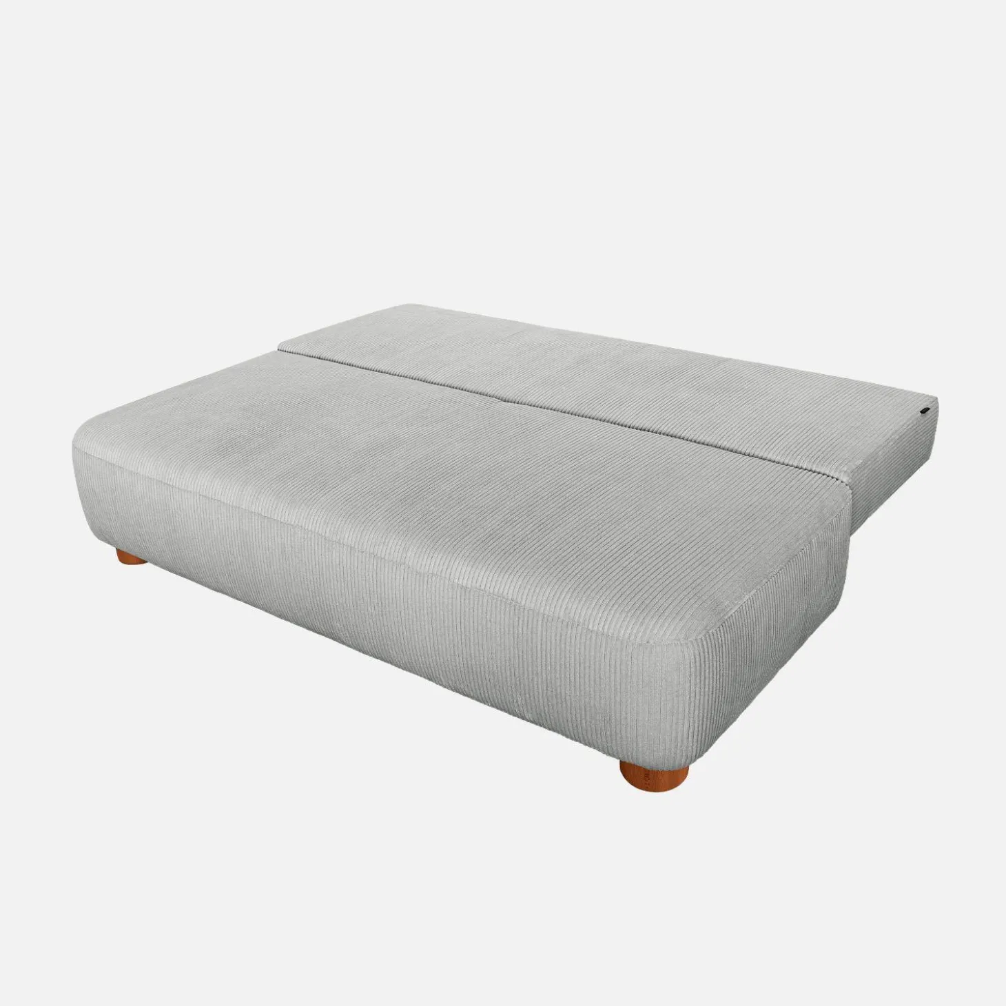 Sofá-cama conversível em veludo canelado, 3 lugares