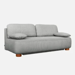 Sofá-cama conversível em veludo canelado, 3 lugares