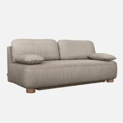 Sofá-cama conversível em veludo canelado, 3 lugares
