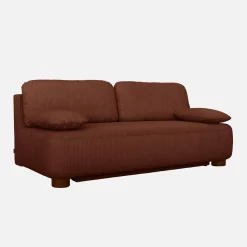 Sofá-cama conversível em veludo canelado, 3 lugares
