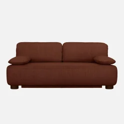 Sofá-cama conversível em veludo canelado, 3 lugares