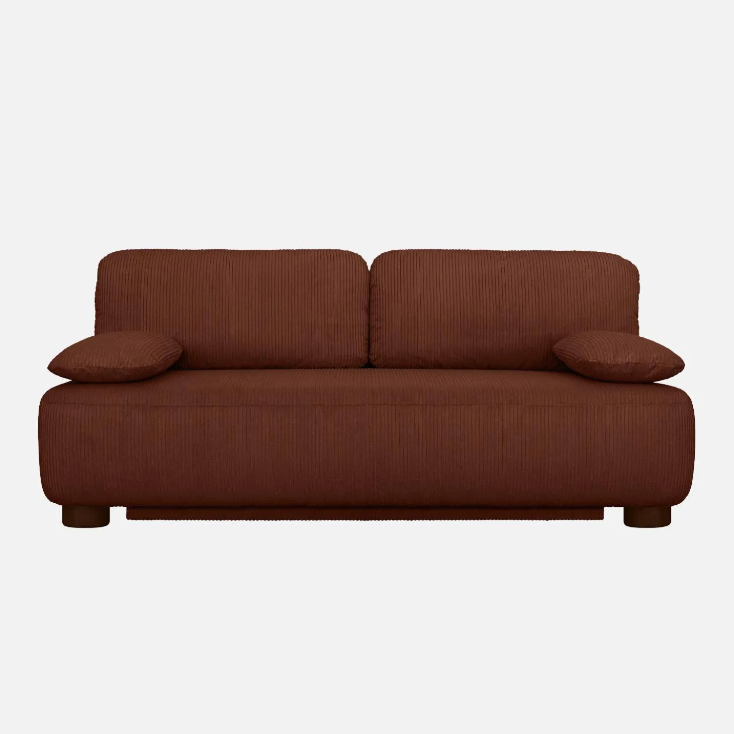 Sofá-cama conversível em veludo canelado, 3 lugares