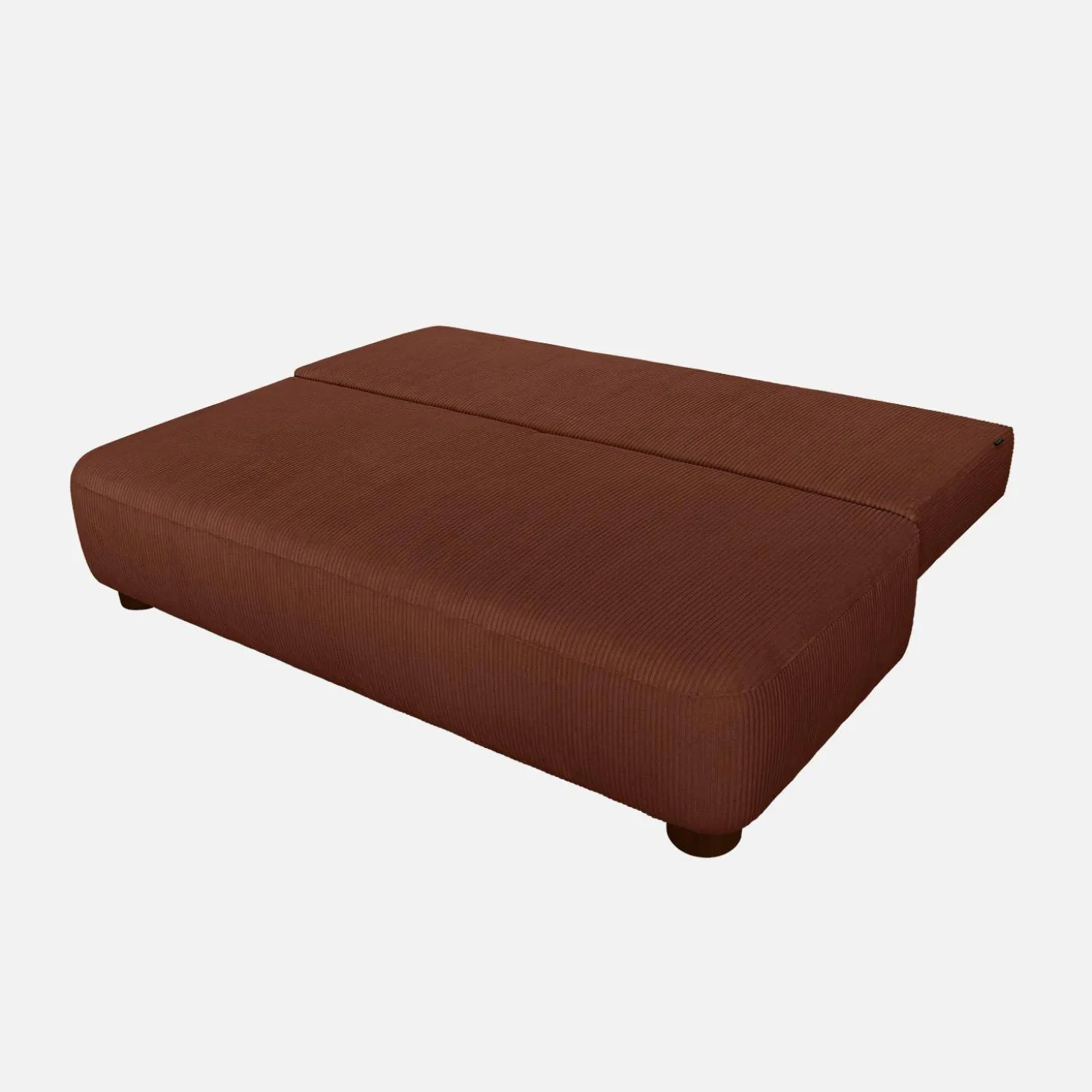 Sofá-cama conversível em veludo canelado, 3 lugares
