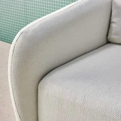 Sofá-cama conversível tecido chenille, 2 lugares