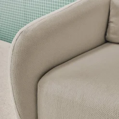 Sofá-cama conversível tecido chenille, 2 lugares